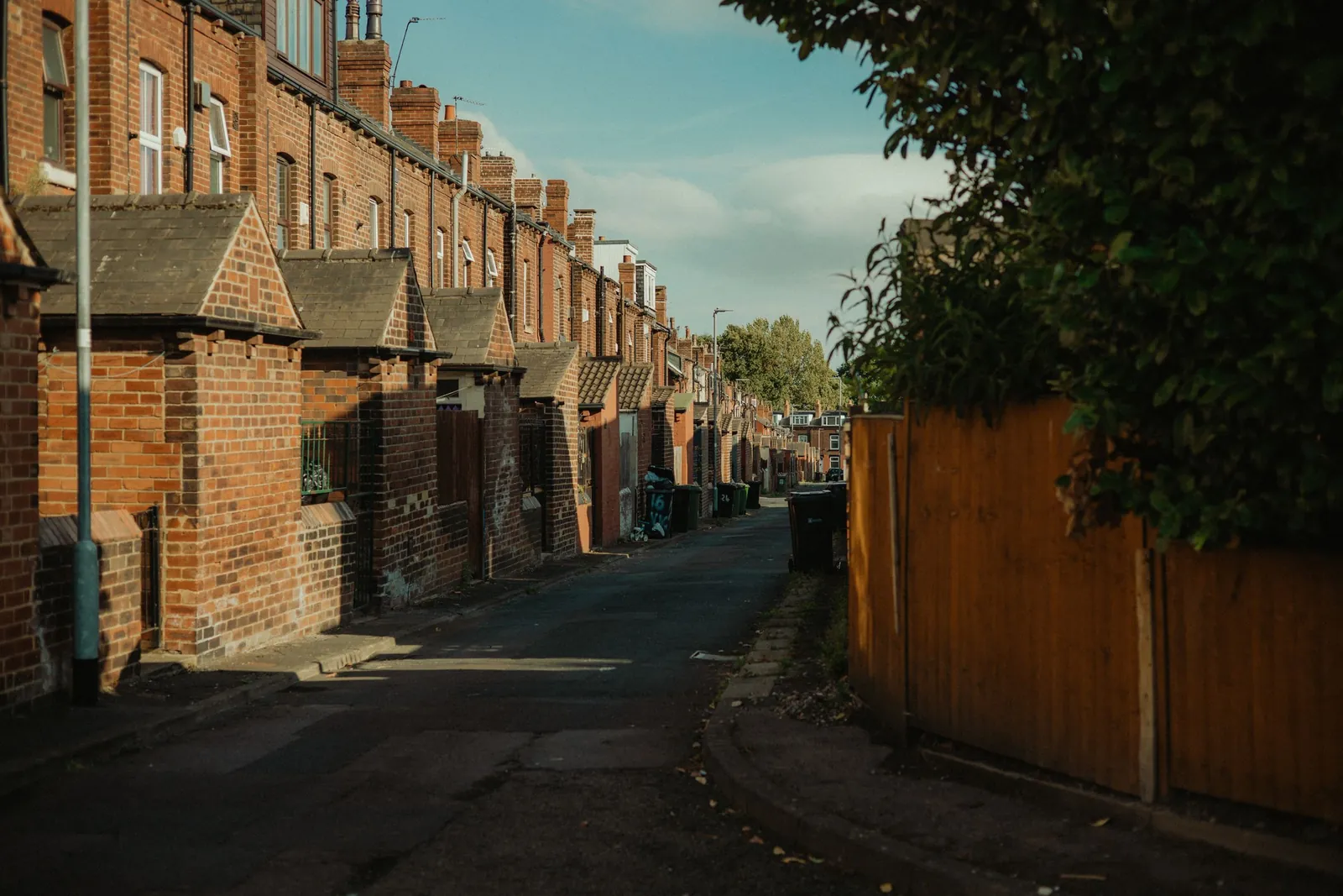 Red-brick back-to-back terraces in Leeds